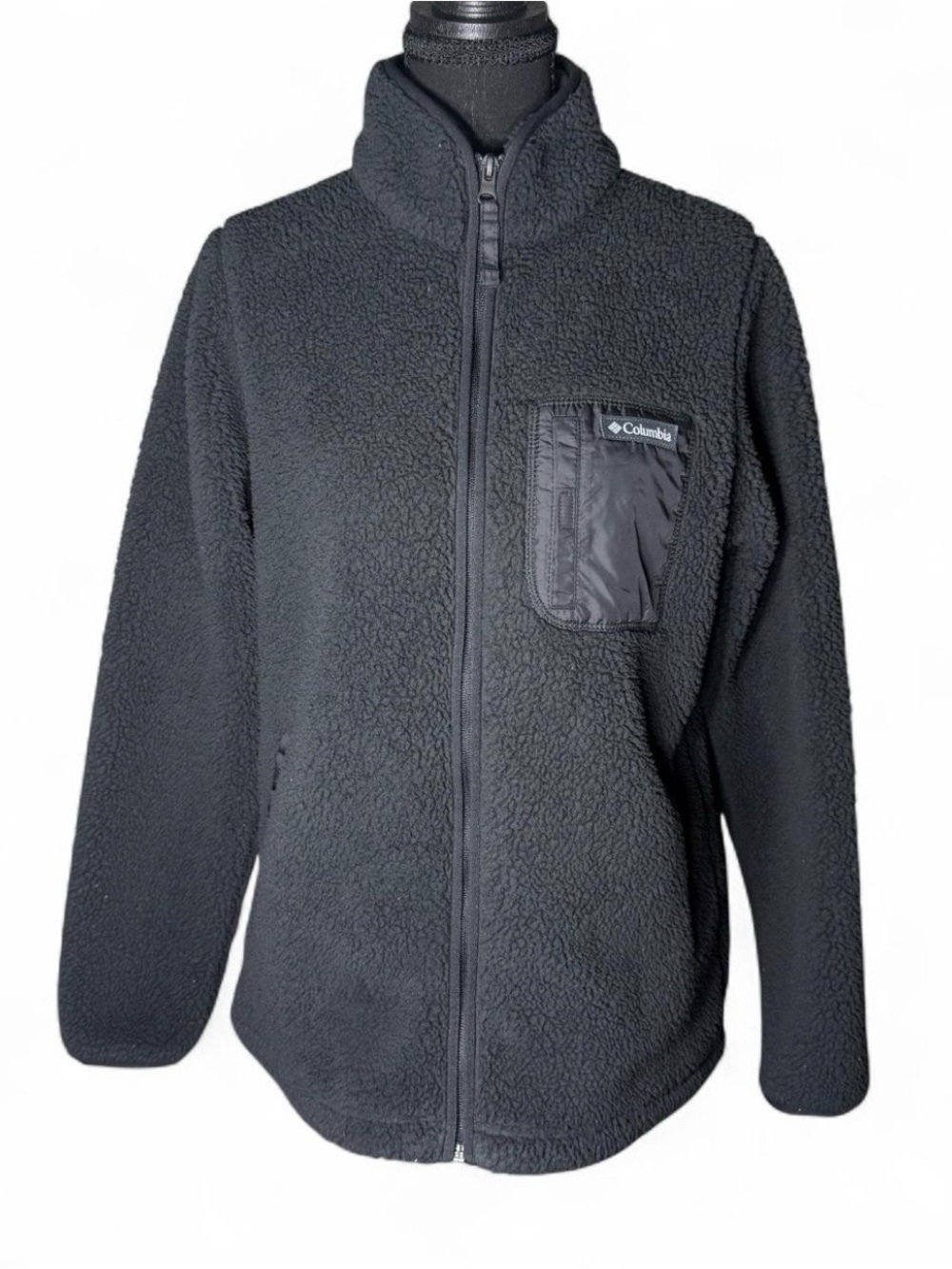 Columbia Women's West Bend II Full Zip Sherpa Fleece Jacket Black Medium